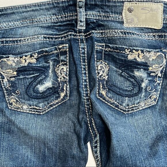 Silver | Factory Distressed Tuesday Low Rise Skinny Jeans - Picture 5 of 8